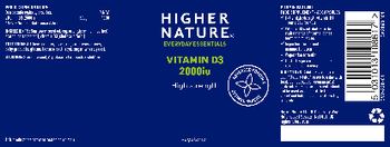 Higher Nature Vitamin D3 2000 IU - food supplement