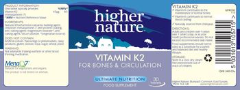 Higher Nature Vitamin K2 - food supplement