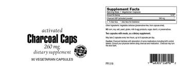Highland Laboratories Activated Charcoal Caps 260 mg - supplement