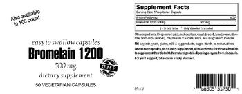 Highland Laboratories Bromelain 1200 500 mg - supplement