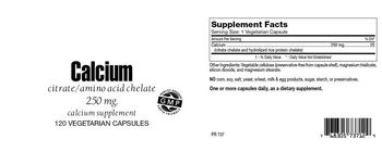 Highland Laboratories Calcium 250 mg - calcium supplement