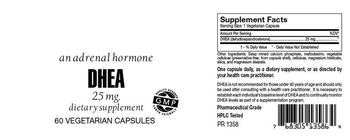 Highland Laboratories DHEA 25 mg - supplement