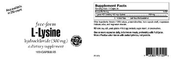 Highland Laboratories L-Lysine Hydrochloride 500 mg - supplement