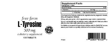 Highland Laboratories L-Tyrosine 500 mg - supplement