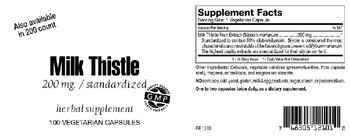Highland Laboratories Milk Thistle 200 mg - herbal supplement