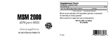 Highland Laboratories MSM 2000 - supplement