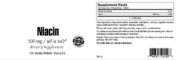 Highland Laboratories Niacin 500 mg - supplement