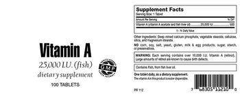 Highland Laboratories Vitamin A 25,000 IU - supplement