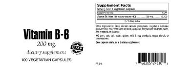 Highland Laboratories Vitamin B-6 200 mg - supplement