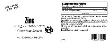 Highland Laboratories Zinc 50 mg - supplement