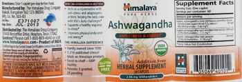 Himalaya Ashwagandha - herbal supplement