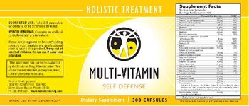 Holistic Healing Center Multi-Vitamin Self Defense - supplement
