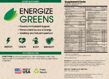 Holistic Labs Ltd. Energize Greens - supplement