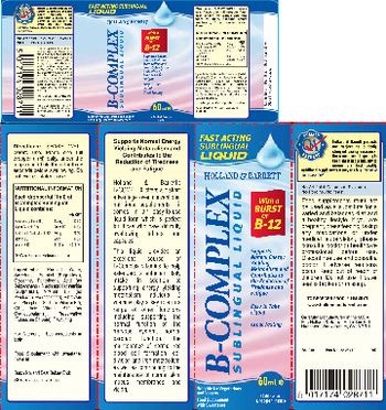 Holland & Barrett B-Complex Sublingual Liquid - food supplement with sweetener