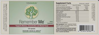 HoltraCeuticals Remember Me - supplement