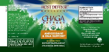 Host Defense Mushrooms Chaga Extract - supplement