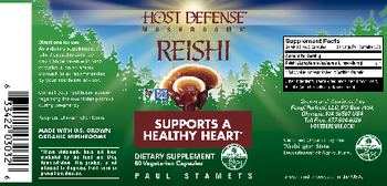 Host Defense Mushrooms Mushrooms Reishi - supplement