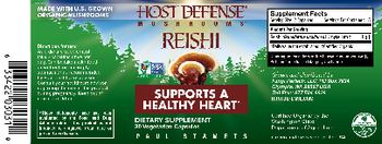 Host Defense Mushrooms Mushrooms Reishi - supplement