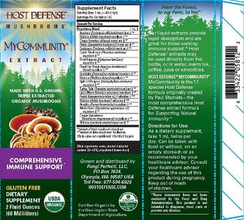 Host Defense Mushrooms MyCommunity Extract - supplement