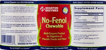 Houston Enzymes No-Fenol Chewable - supplement