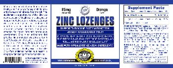 HTP Hi-Tech Pharmaceuticals Zinc Lozenges 25 mg Orange Flavor - supplement