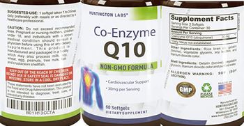 Huntington Labs Co-Enzyme Q10 30 mg - supplement