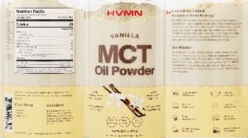 HVMN MCT Oil Powder Vanilla - supplement