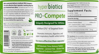 Hyperbiotics PRO-Compete - natural probiotic supplement