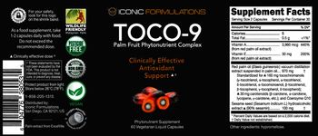 Iconic Formulations Toco-9 - phytonutrient supplement