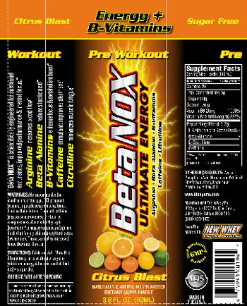 IDS Sports Beta Nox Ultimate Energy Citrus Blast - supplement