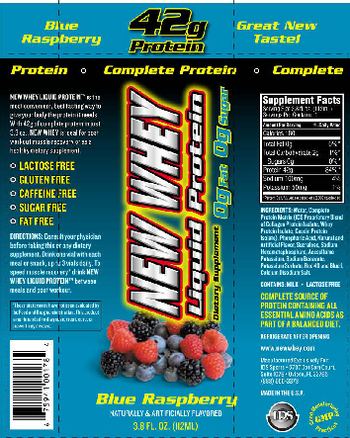 New Whey Nutrition New Whey Liquid Protein Blue Raspberry - supplement