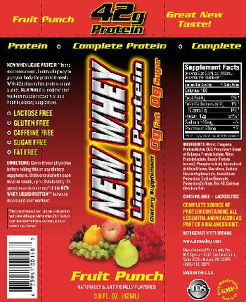New Whey Nutrition New Whey Liquid Protein Fruit Punch - supplement