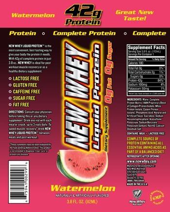 New Whey Nutrition New Whey Liquid Protein Watermelon - supplement