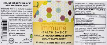 Immune Health Basics Children's Chewable Bakers Yeast Beta Glucan - supplement