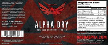 ImSoAlpha Alpha Dry - supplement