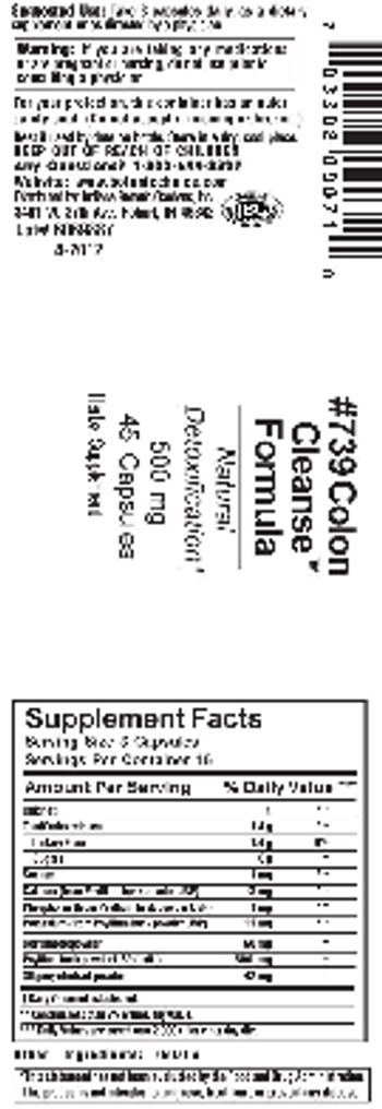 Indiana Botanic Gardens #739 Colon Cleanse Formula 500 mg - herbal supplement