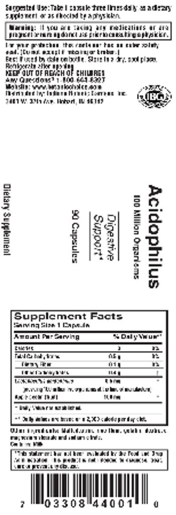 Indiana Botanic Gardens Acidophilus - supplement