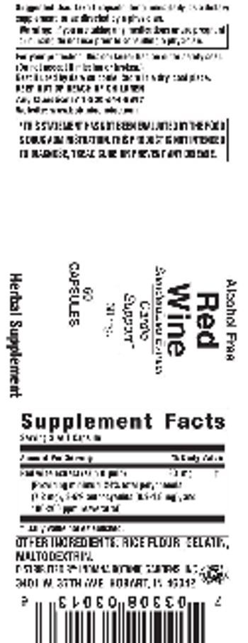 Indiana Botanic Gardens Alcohol Free Red Wine Standardized Extract 30 mg. - herbal supplement