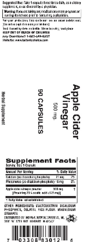 Indiana Botanic Gardens Apple Cider Vinegar 500 mg - herbal supplement