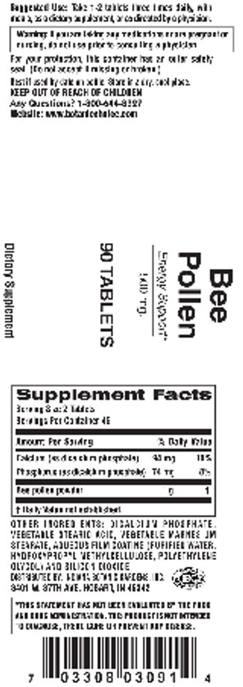 Indiana Botanic Gardens Bee Pollen 500 mg - supplement