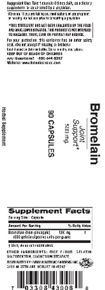 Indiana Botanic Gardens Bromelain 500 mg - herbal supplement
