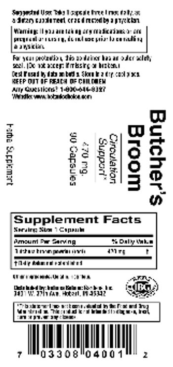Indiana Botanic Gardens Butcher?s Broom - herbal supplement
