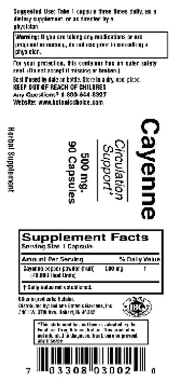 Indiana Botanic Gardens Cayenne 500 mg - herbal supplement