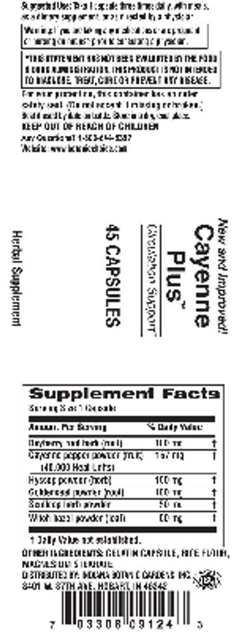 Indiana Botanic Gardens Cayenne Plus - herbal supplement