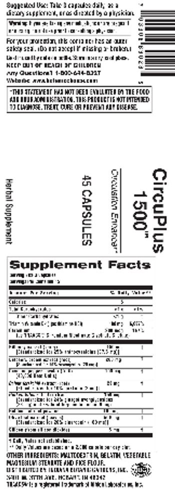 Indiana Botanic Gardens CircuPlus 1500 - herbal supplement