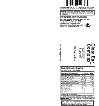 Indiana Botanic Gardens Clear Ear Complex - supplement