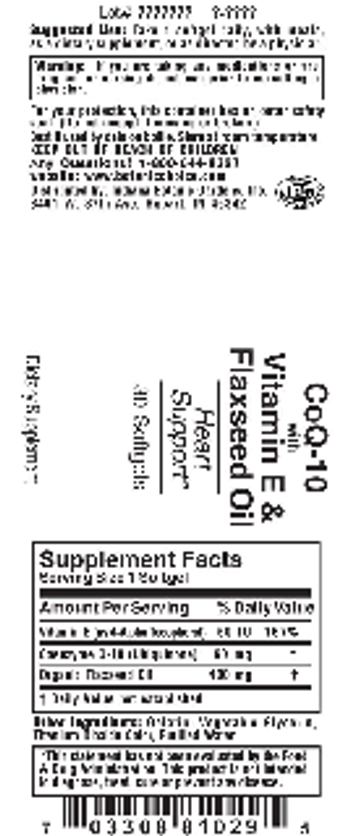 Indiana Botanic Gardens CoQ-10 With Vitamin E & Flaxseed Oil - supplement