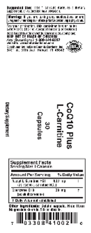 Indiana Botanic Gardens CoQ10 Plus L-Carnitine - supplement