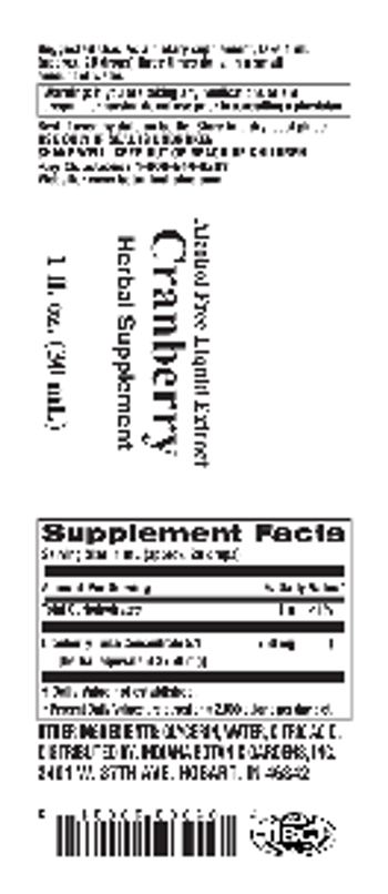 Indiana Botanic Gardens Cranberry - herbal supplement