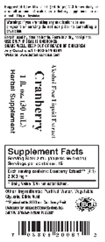 Indiana Botanic Gardens Cranberry - herbal supplement